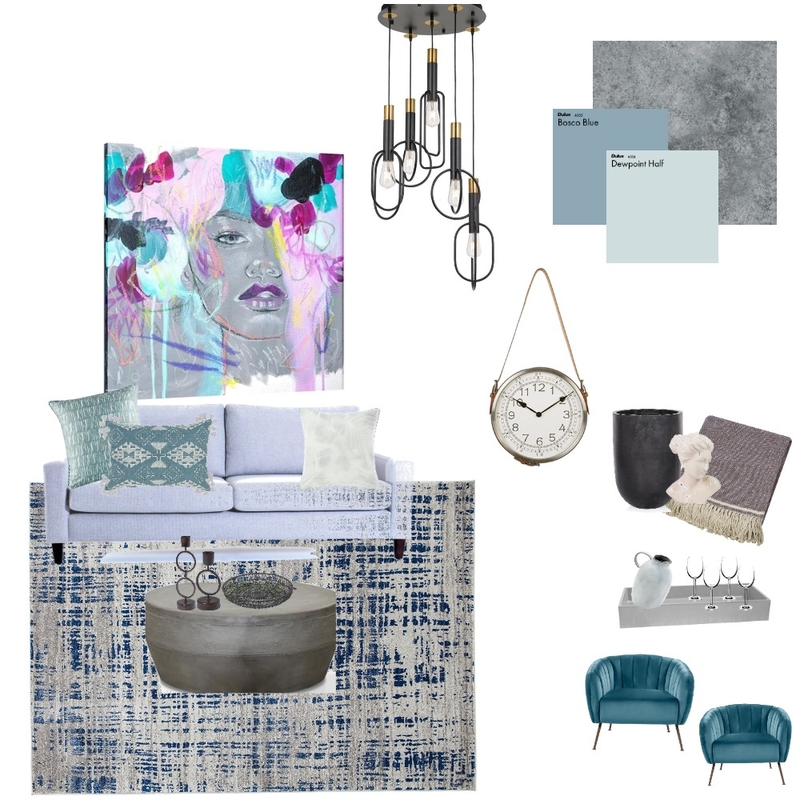 Blue and concrete Mood Board by DesignNess99 on Style Sourcebook