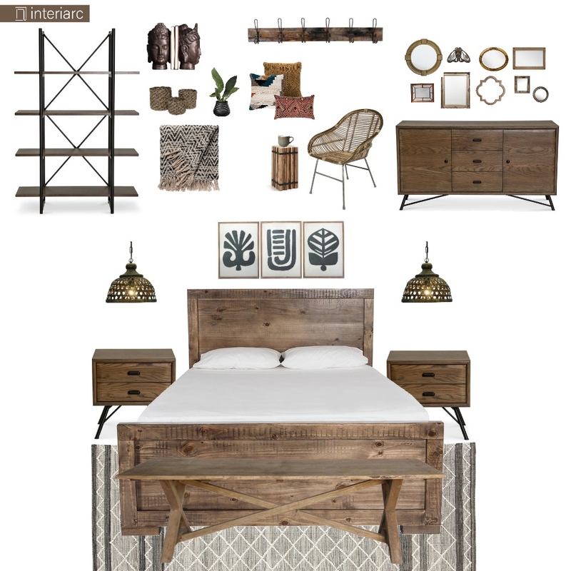 rustic bedroom Mood Board by interiarc on Style Sourcebook