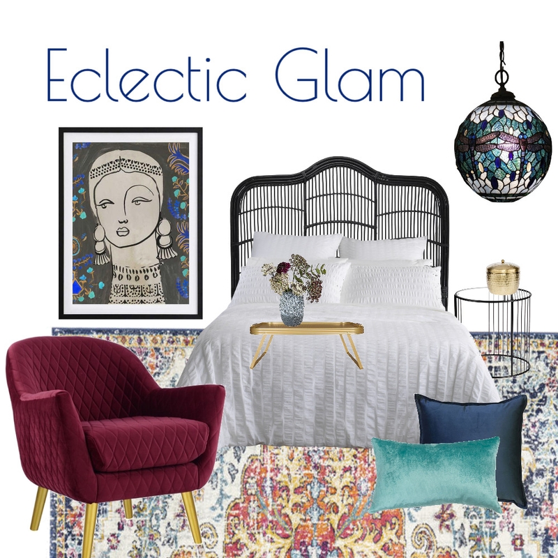 Eclectic Glam Bedroom Mood Board by Kohesive on Style Sourcebook
