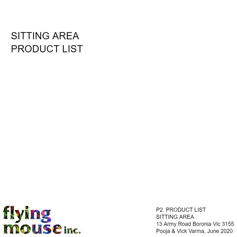 Pooja - P2. Sitting Area Product List Mood Board by Flyingmouse inc on Style Sourcebook