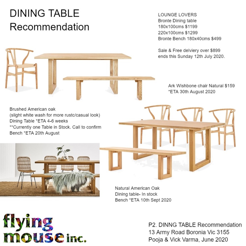 Pooja- P2. Dining Table recommendation Mood Board by Flyingmouse inc on Style Sourcebook