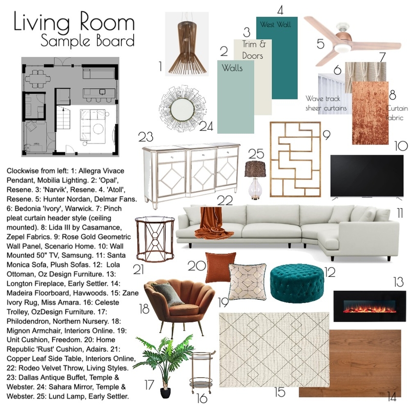 Mod9 Living Room Mood Board by AbbieJones on Style Sourcebook