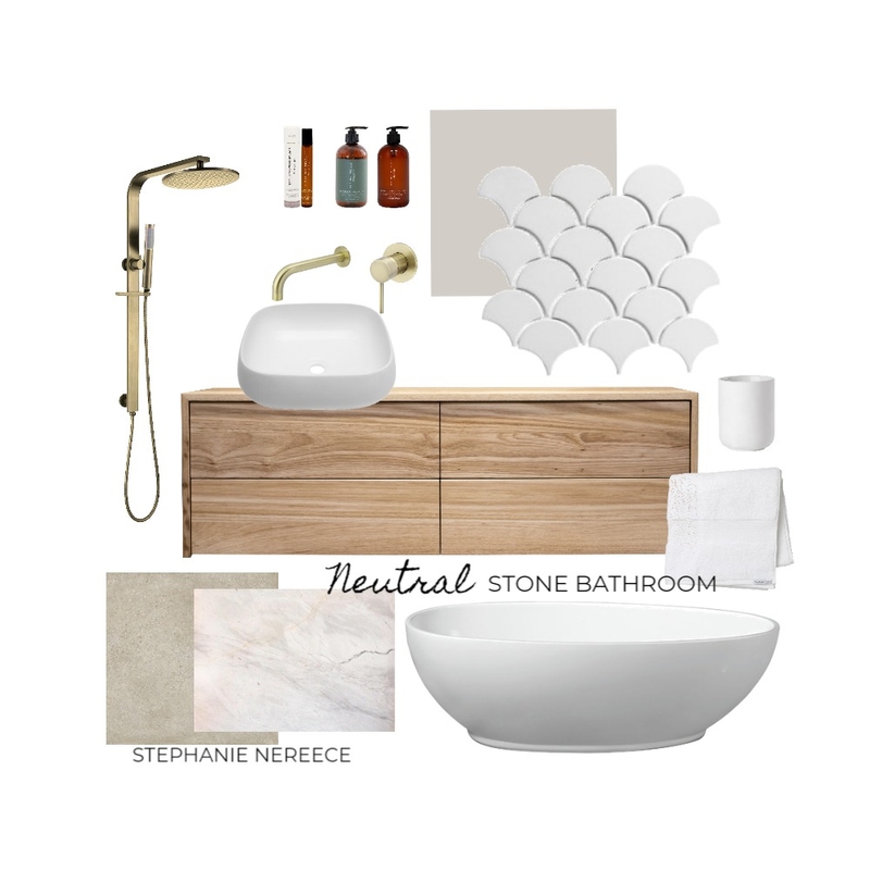 White and Timber Bathroom Mood Board by Steph Nereece on Style Sourcebook