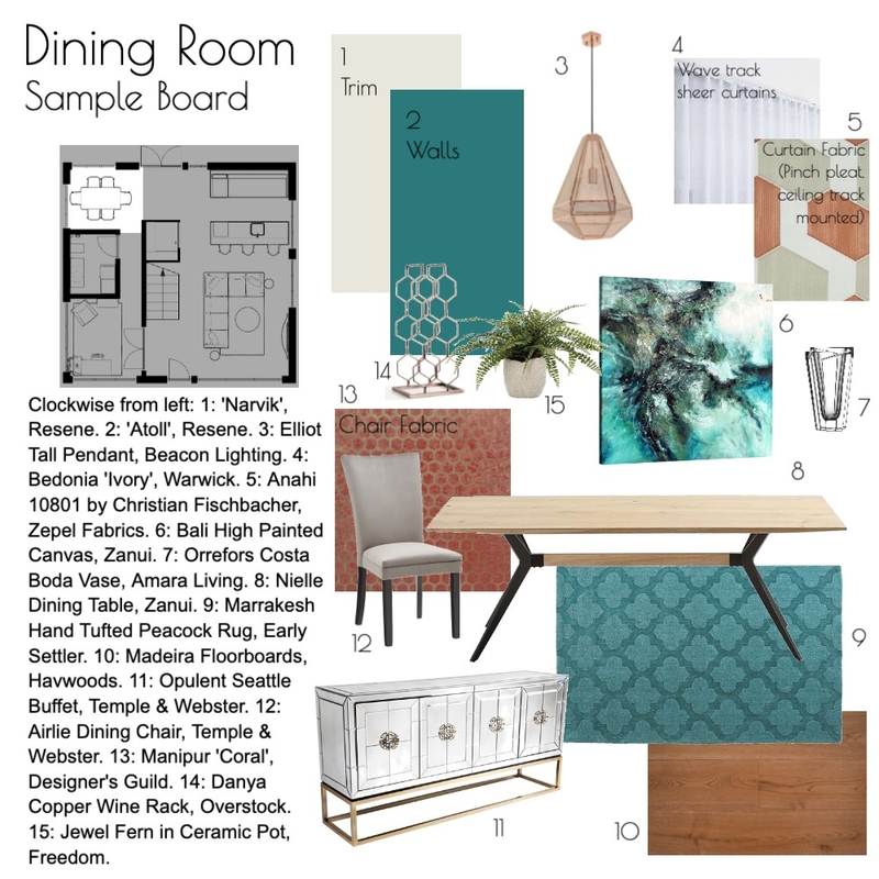 Mod8 Dining Room Mood Board by AbbieJones on Style Sourcebook