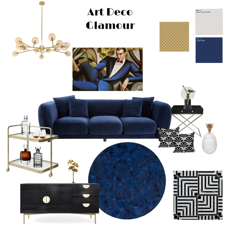 Art Deco Glamour Mood Board by Karen Rogers on Style Sourcebook
