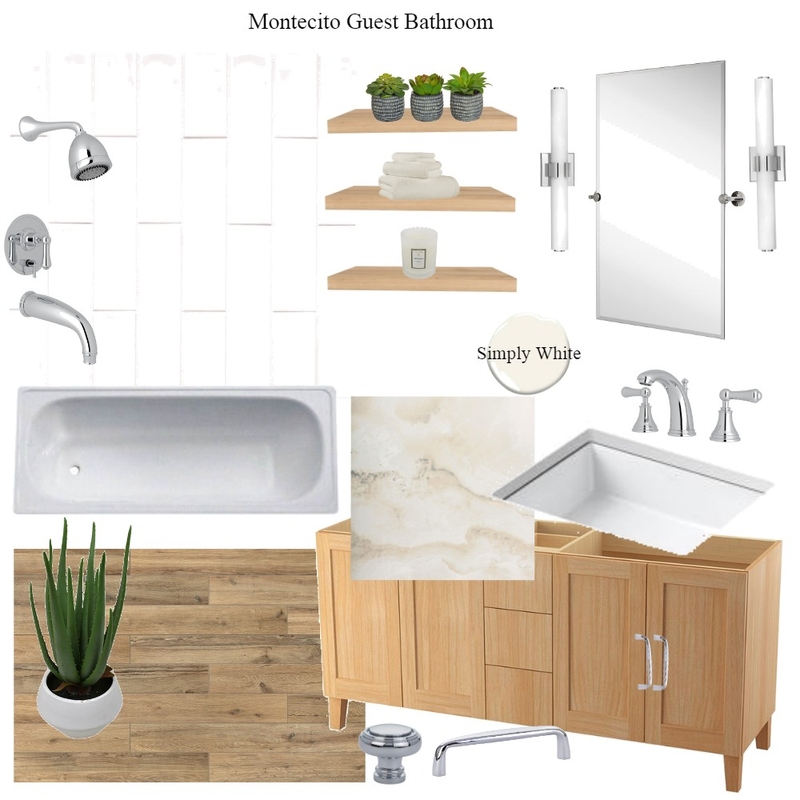 Montecito Guest Bathroom Mood Board by ChristaGuarino on Style Sourcebook