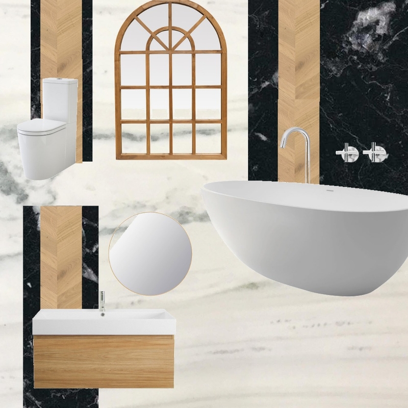 marble & wood bathroom Mood Board by dekel on Style Sourcebook