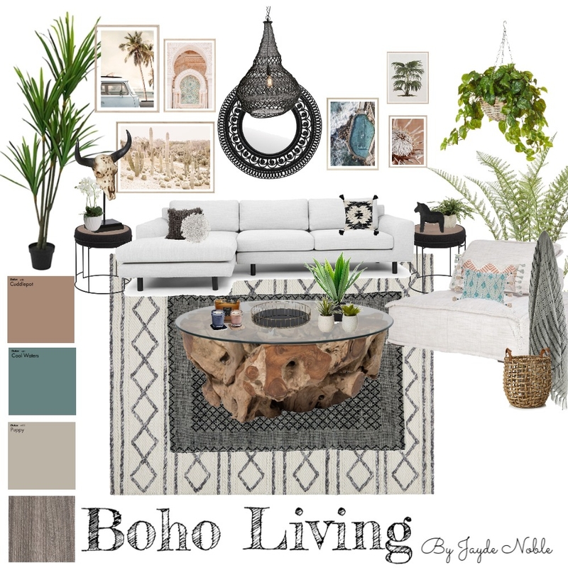 Boho Living Mood Board by Jayde on Style Sourcebook