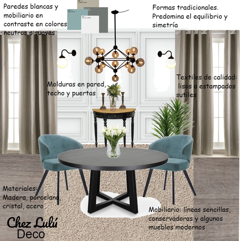 Estilo Clásico Moderno Mood Board by Chez Lulú Deco on Style Sourcebook