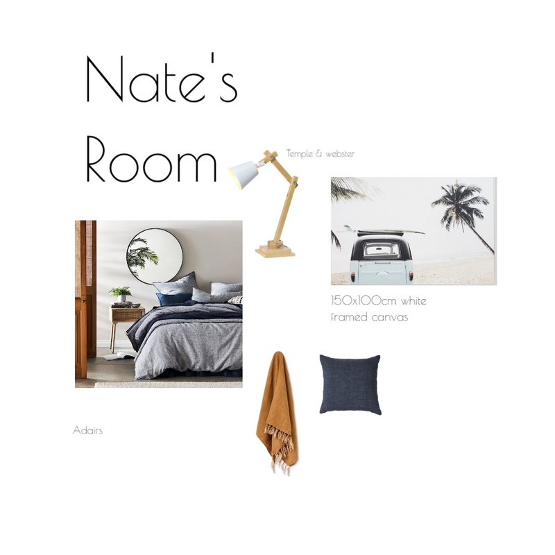 Nates Room Mood Board by Jo.Daly on Style Sourcebook
