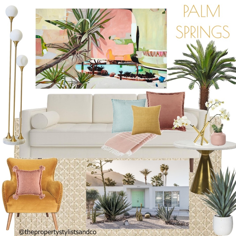 Palm Springs Lounge Mood Board by The Property Stylists & Co on Style Sourcebook