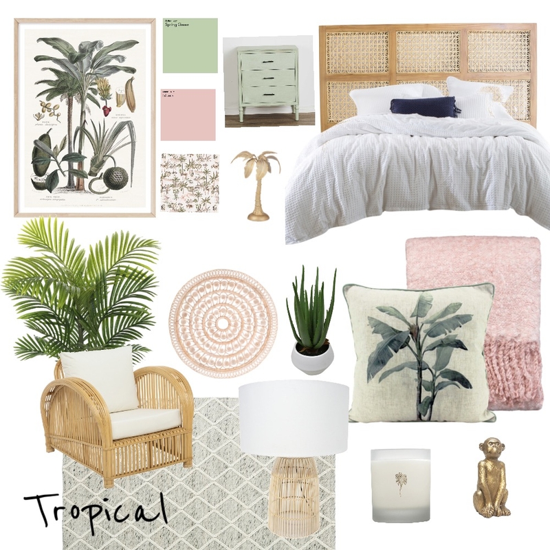 Tropical bedroom Mood Board by Donnacrilly on Style Sourcebook