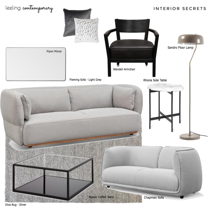 Contemporary Living Mood Board by ellyurban on Style Sourcebook