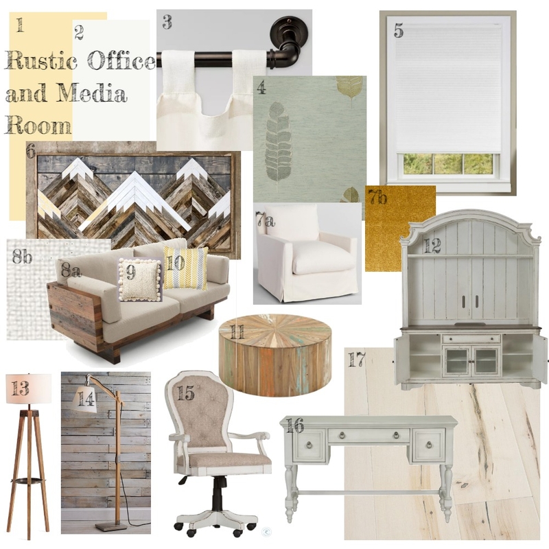 Rustic Office and Media Room Mood Board by Newgirl1994 on Style Sourcebook