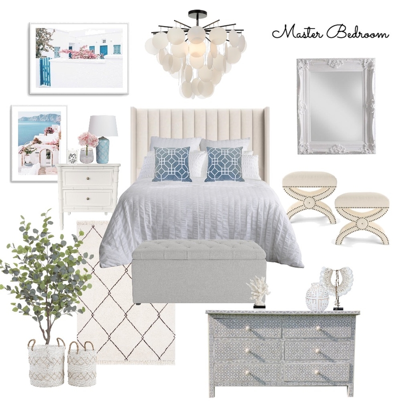 A&M Master Bedroom Coastal Hamptons 2.0 Mood Board by Abbye Louise on Style Sourcebook
