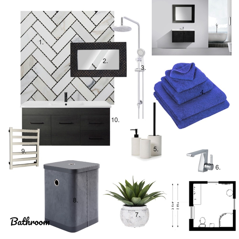 Bathroom moodboard - Assignment 9 Mood Board by cathyg on Style Sourcebook