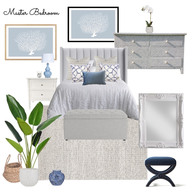 A&M Master Bedroom Coastal Hamptons 3.0 Mood Board by Abbye Louise on Style Sourcebook