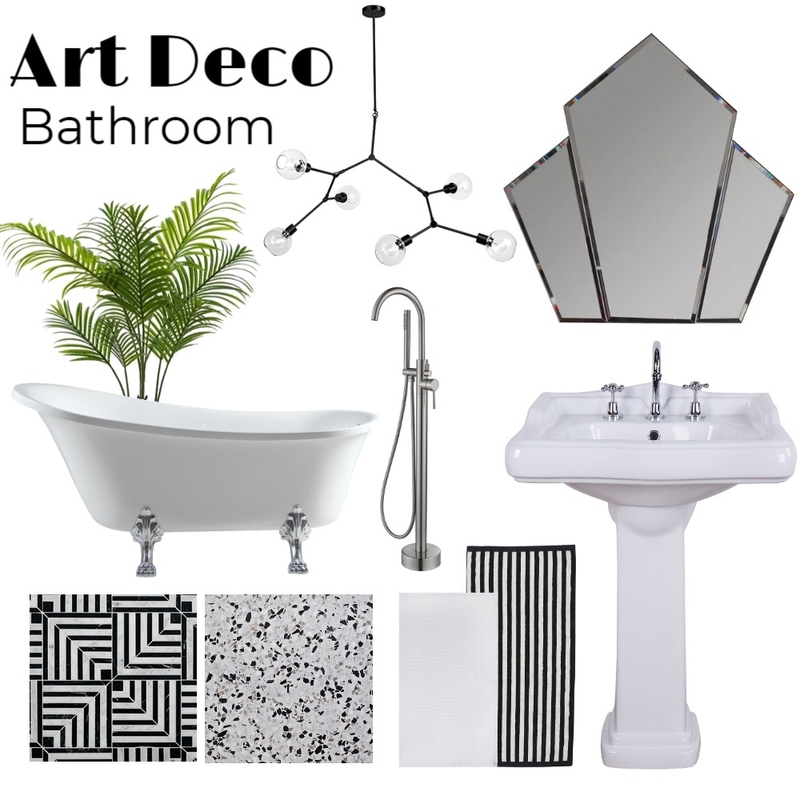 Art Deco Bathroom Mood Board by The Plumbette on Style Sourcebook
