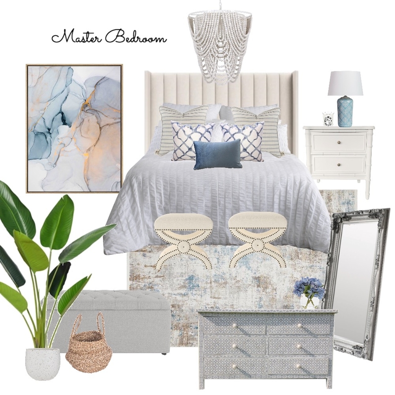 A&M Master Bedroom Coastal Hamptons 6.0 Mood Board by Abbye Louise on Style Sourcebook