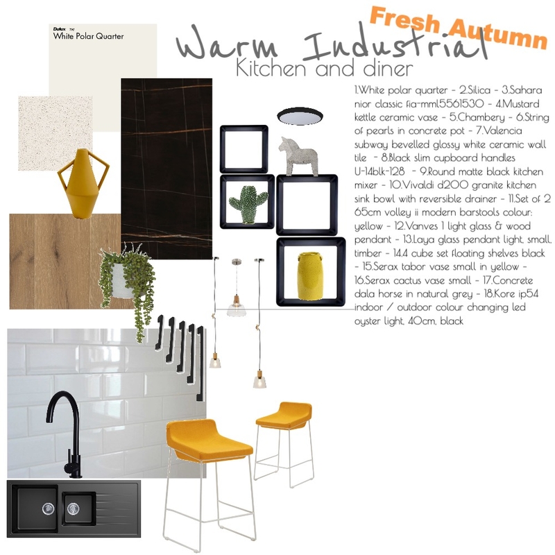 warm industrial kitchen Mood Board by Marika.dutoit on Style Sourcebook