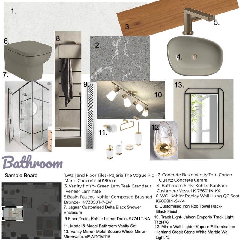 Bathroom Mood Board by maryada on Style Sourcebook