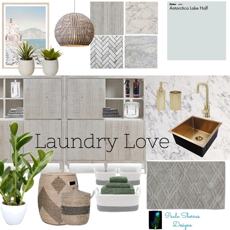 Laundry Love Mood Board by Paula Sherras Designs on Style Sourcebook