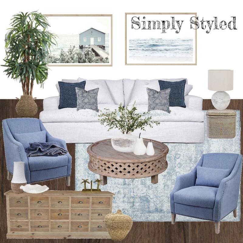 Simply Styled Relaxed Coastal Blue Mood Board by Simply Styled on Style Sourcebook