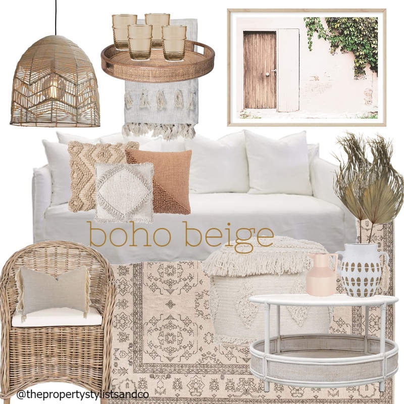 boho beige Mood Board by The Property Stylists & Co on Style Sourcebook