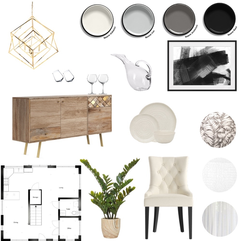Contemporary Realm Dining Room Mood Board by ny.laura on Style Sourcebook