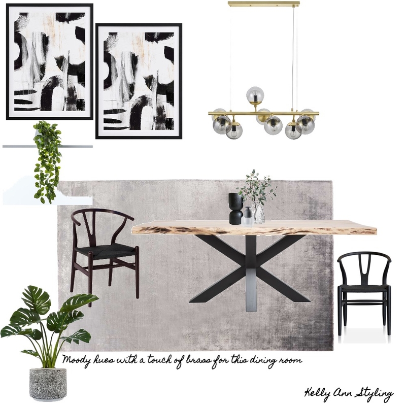Moody Hues Dining Room Mood Board by Kelly on Style Sourcebook