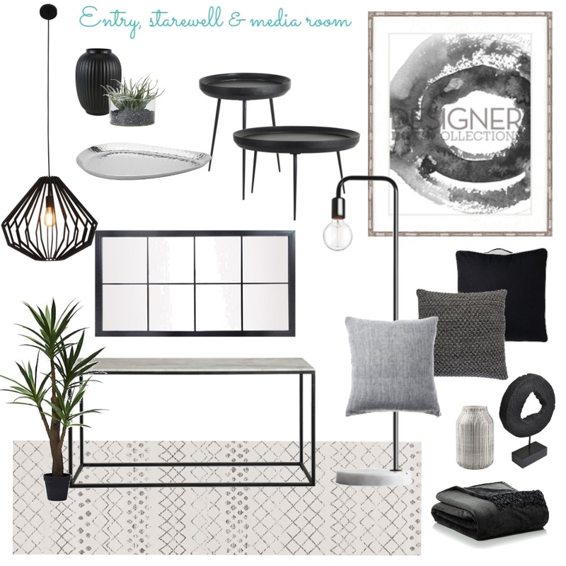 Entry, stairwell and media room Mood Board by The Ginger Stylist on Style Sourcebook