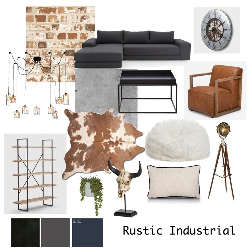 Rustic Industrial Mood Board by Domminique Wagener on Style Sourcebook