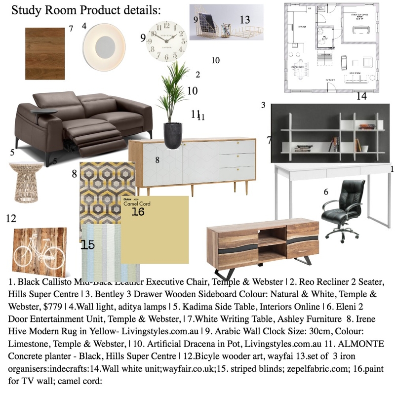 study Mood Board by sharmila on Style Sourcebook