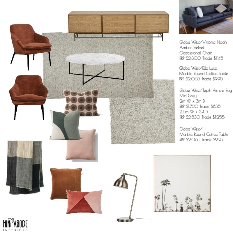 Tamara Hall - Living Mood Board by My Mini Abode on Style Sourcebook