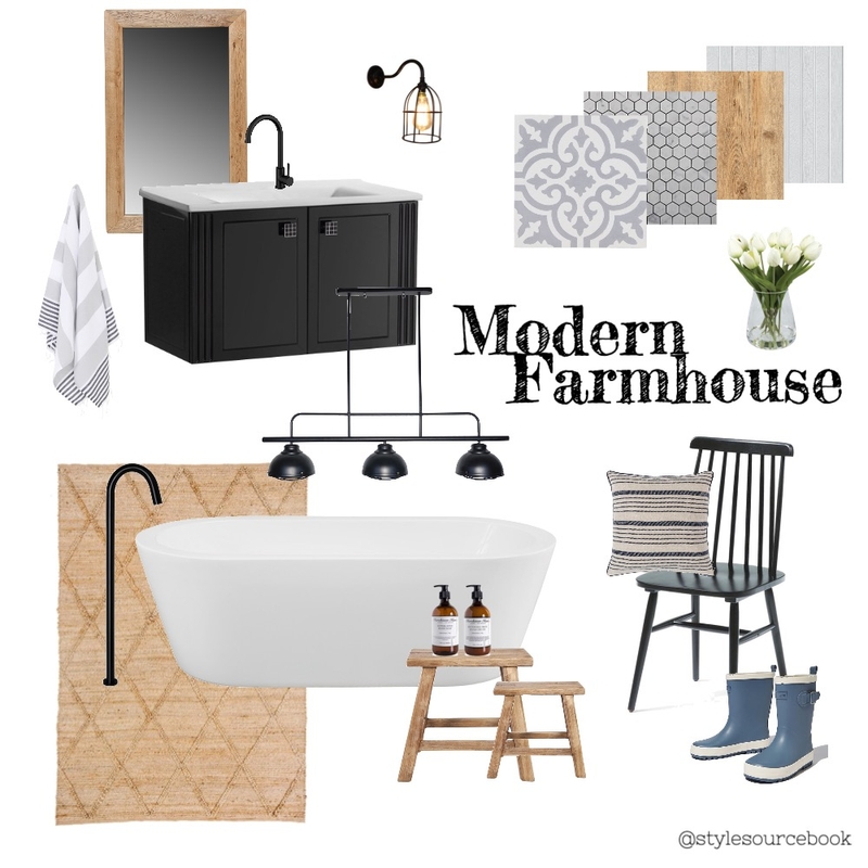 Modern Farmhouse Mood Board by caitlinrobertson on Style Sourcebook