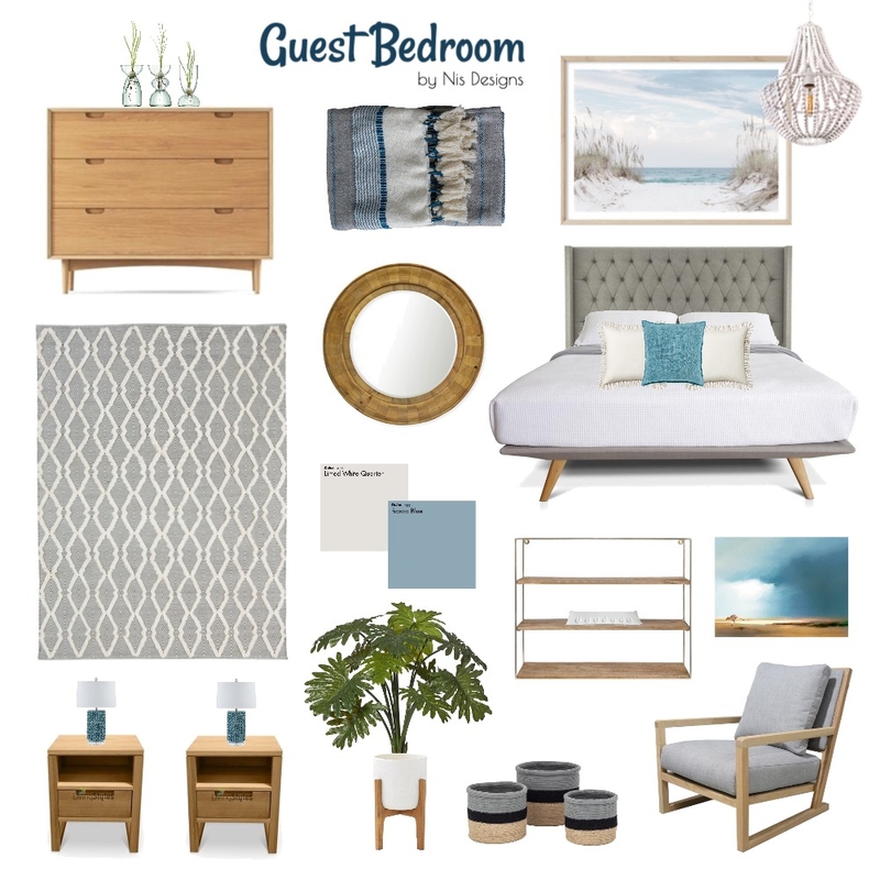 Guest Bedroom - Beachy Mood Board by Nis Interiors on Style Sourcebook