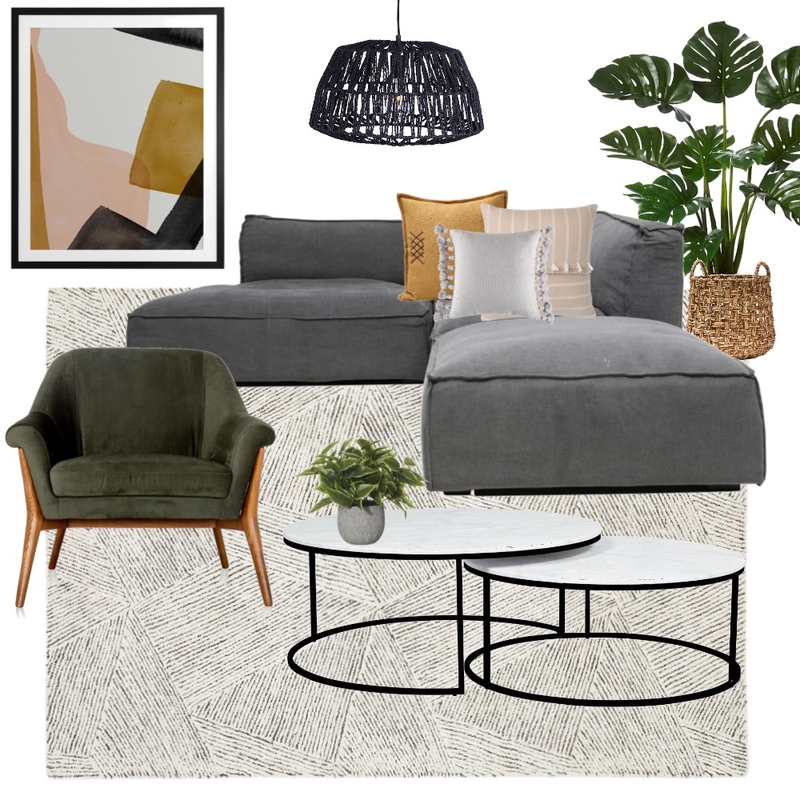 Modern Living Room Mood Board by MEGHAN ELIZABETH on Style Sourcebook