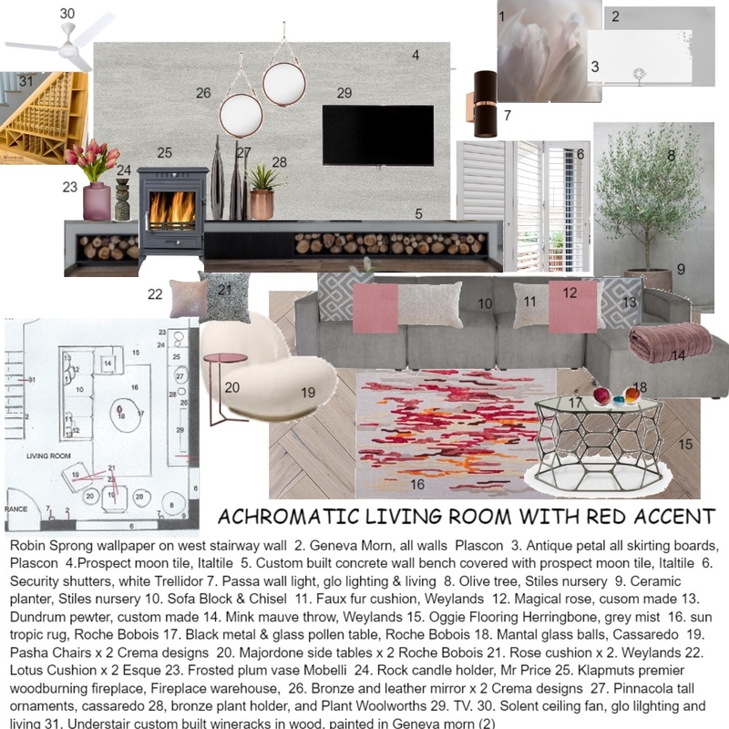 achromatic living room Mood Board by glynis on Style Sourcebook