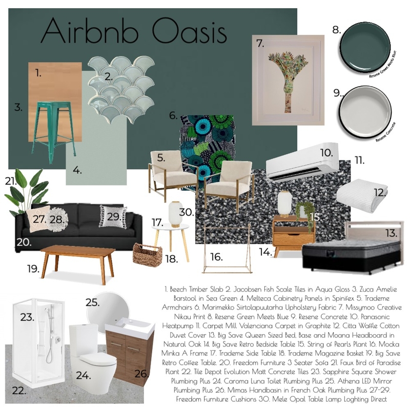 Airbnb Oasis Mood Board by lloyd_carley on Style Sourcebook