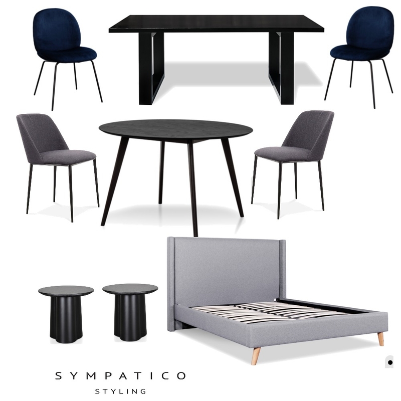 Nightfall Display - Table seating and Bedroom Mood Board by NickySPS on Style Sourcebook