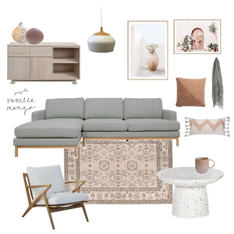 Blush and Sage Mood Board by Stone and Oak on Style Sourcebook