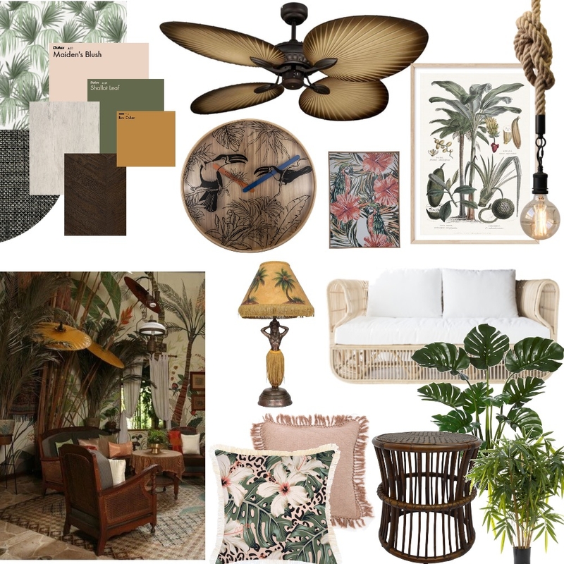 Retro Tropical Mood Board Mood Board by EstherMay on Style Sourcebook