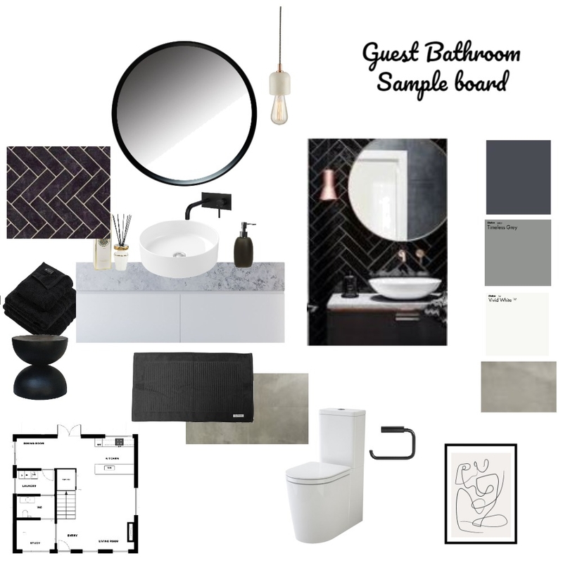 Sample Board Bathroom Mood Board by Danche on Style Sourcebook