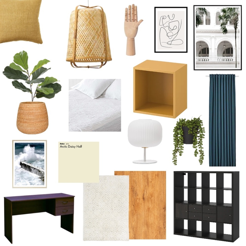 Bedroom with yellow accent Mood Board by emmajosefin on Style Sourcebook