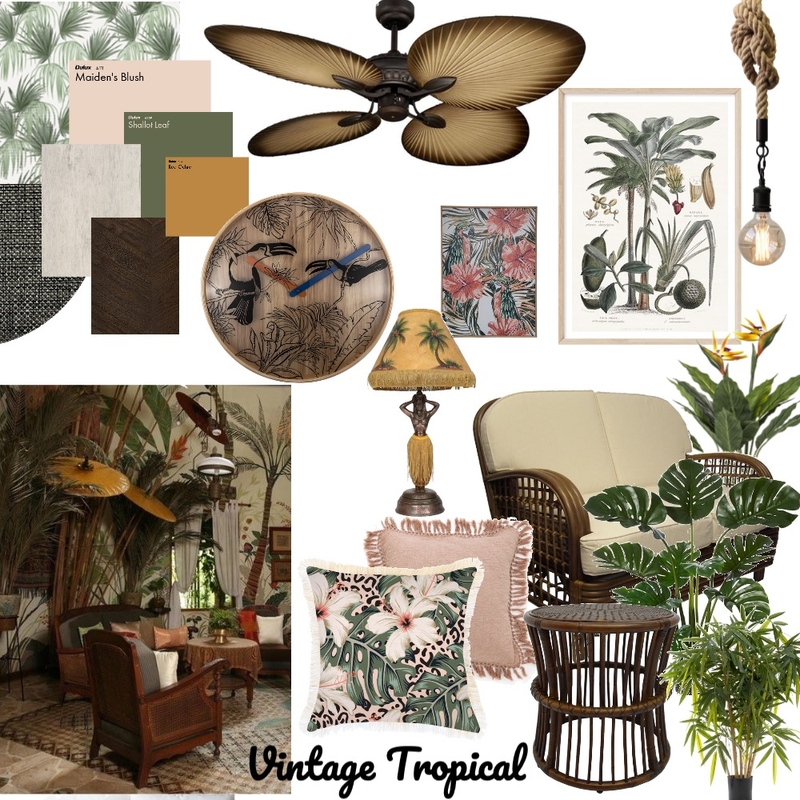 Retro Tropical Mood Board 2 Mood Board by EstherMay on Style Sourcebook