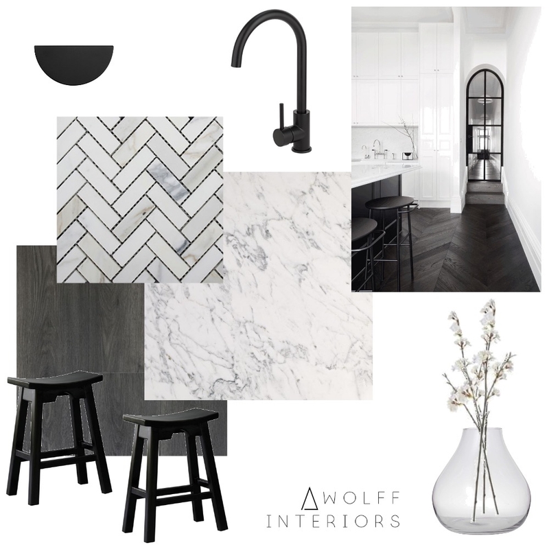 Monochrome Kitchen Mood Board by awolff.interiors on Style Sourcebook