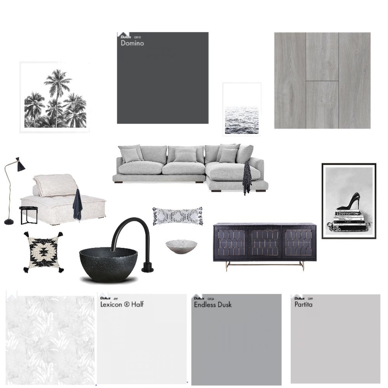 achromatic Mood Board by Ledonna on Style Sourcebook