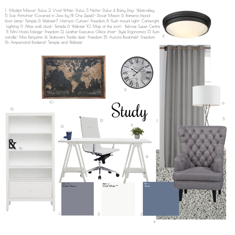 Study Mood Board by Kmanntai on Style Sourcebook