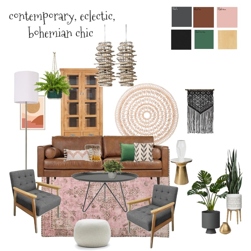 Contemporary, bohemian, eclectic chic style Mood Board by krisztina vizi on Style Sourcebook