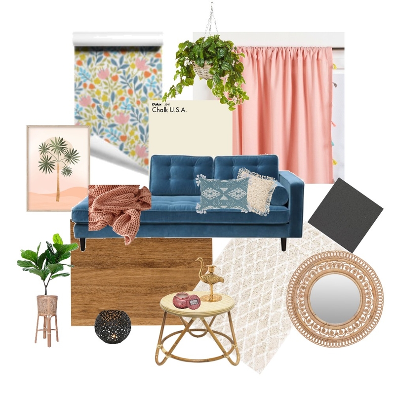 Aqua and Peach Mood Board by LBlanco on Style Sourcebook